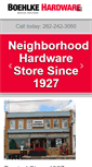 Mobile Screenshot of boehlkehardware.com